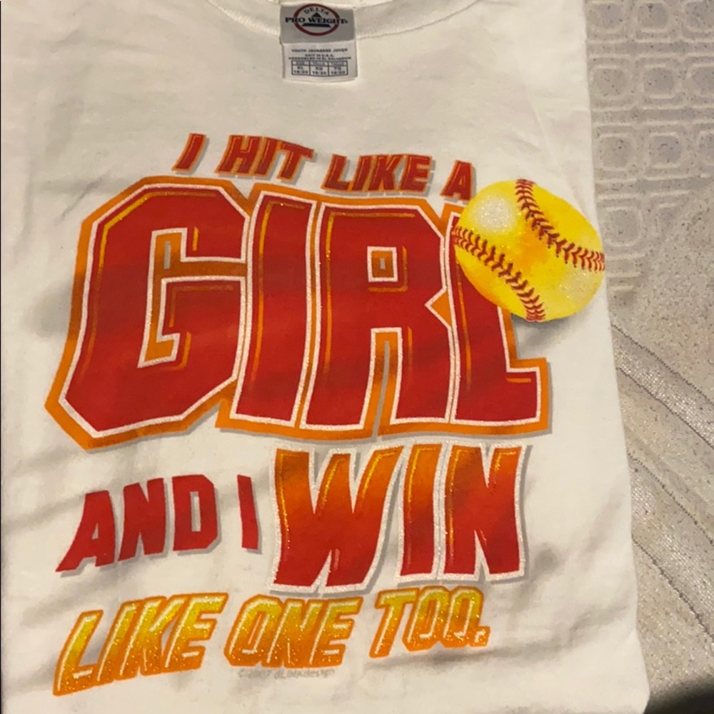 Girl’s softball tee